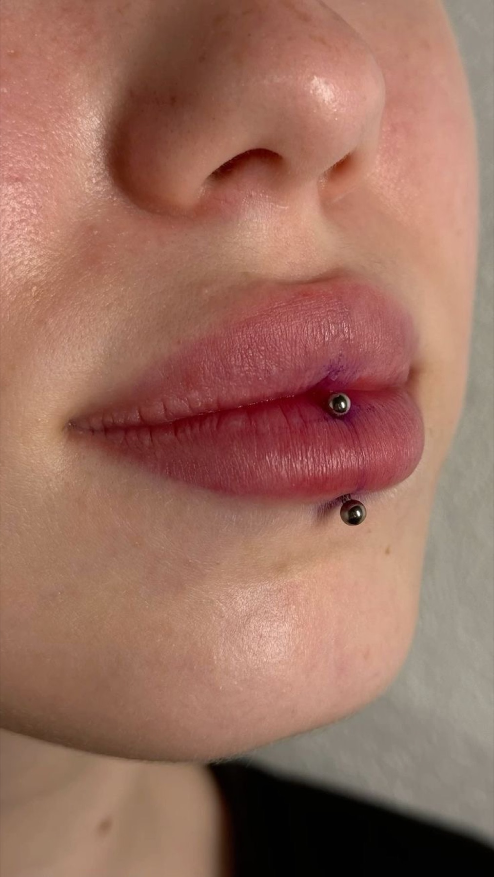 Lip piercing