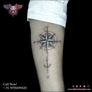 Read more about the article Compass Tattoo Showcasing Independence & Confidence