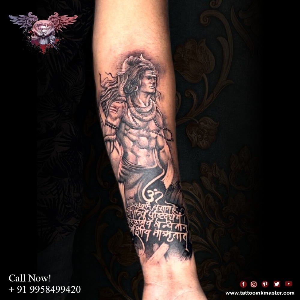Lord Shiva elements armband tattoo designed and done by Naina  @nains_tattoos @skinmachinetattoo Email for appointments:  skinmachineteam@gmail.com... | By Skin Machine Tattoo StudioFacebook