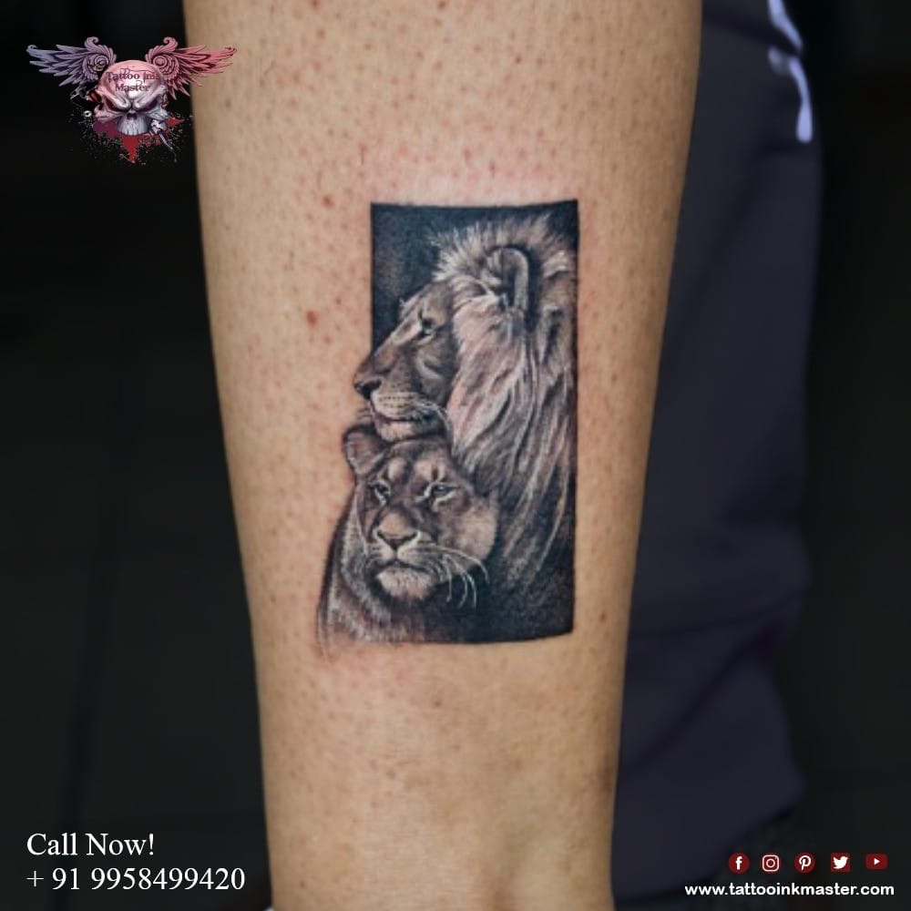 Amazing Featured Lion Couple Tattoo | Tattoo Ink Master