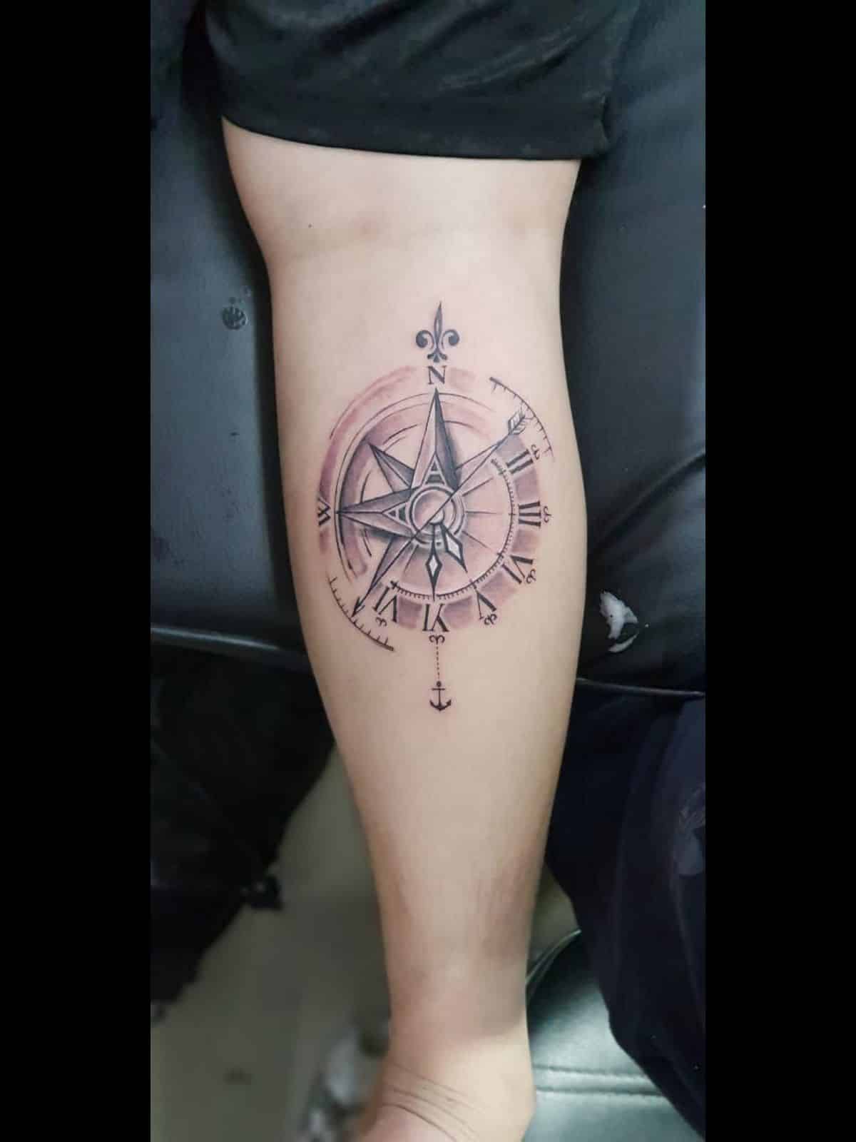 Exhilarating Globe and Compass Tattoo - Tattoo Shop - Medium