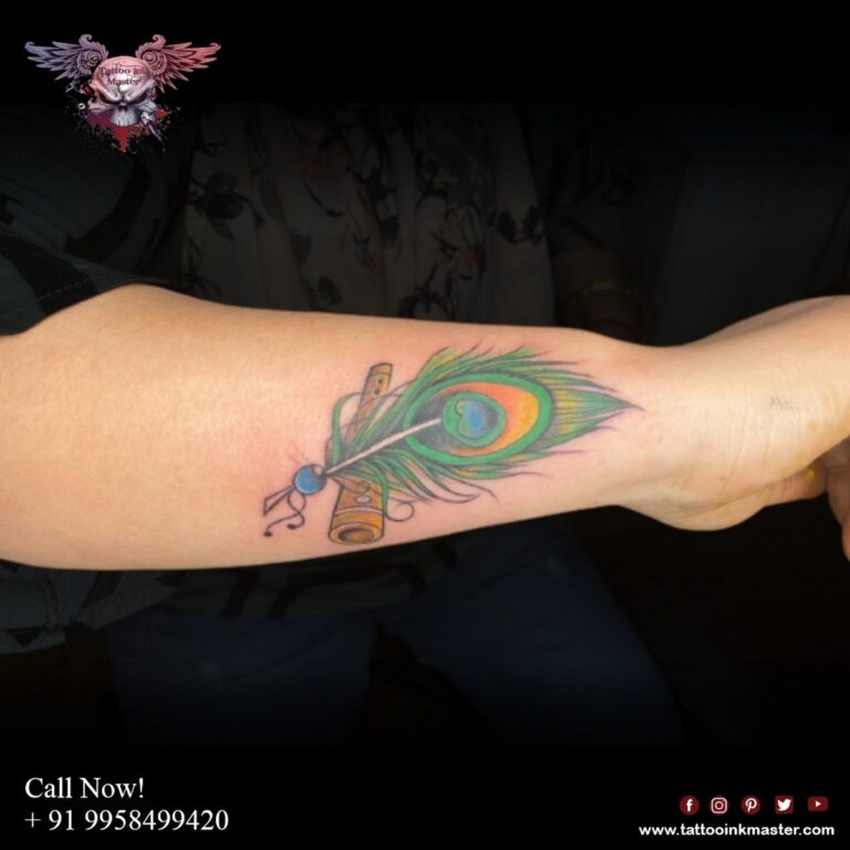 30+ Amazing Krishna Mor Pankh Tattoo Designs - Fashion | Beauty | Shopping  | EveryShadeOfWo… | Feather tattoo design, Hand tattoos for girls, Peacock  feather tattoo