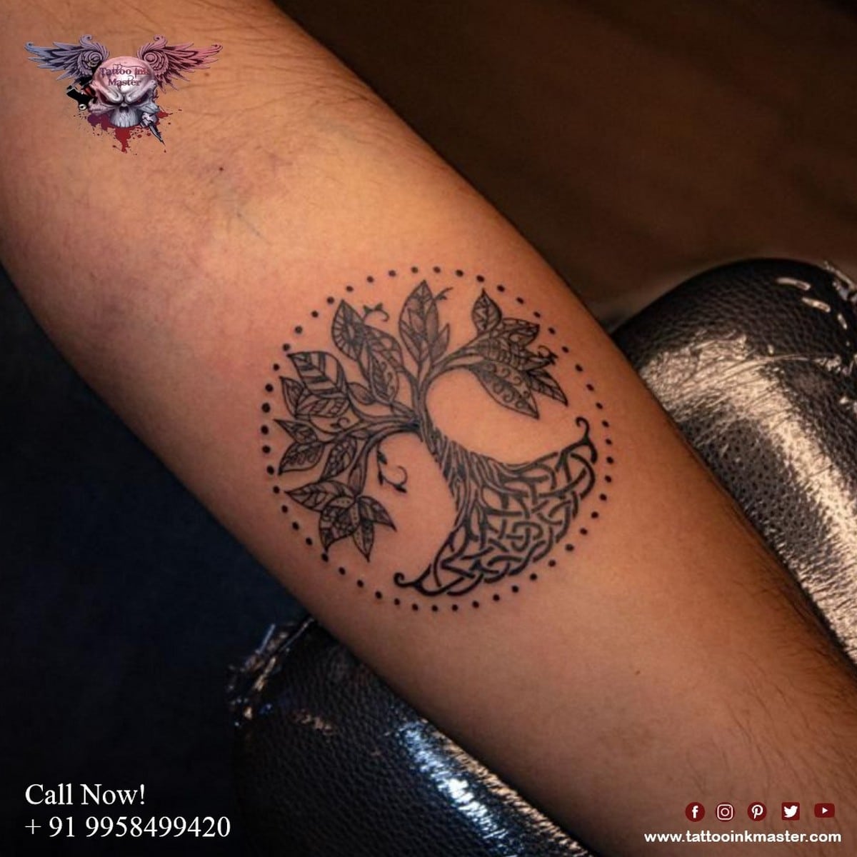 Tree / Owl single piece forearm tattoo done on me by BK (IG: @bk_tattooer).  : r/tattoo