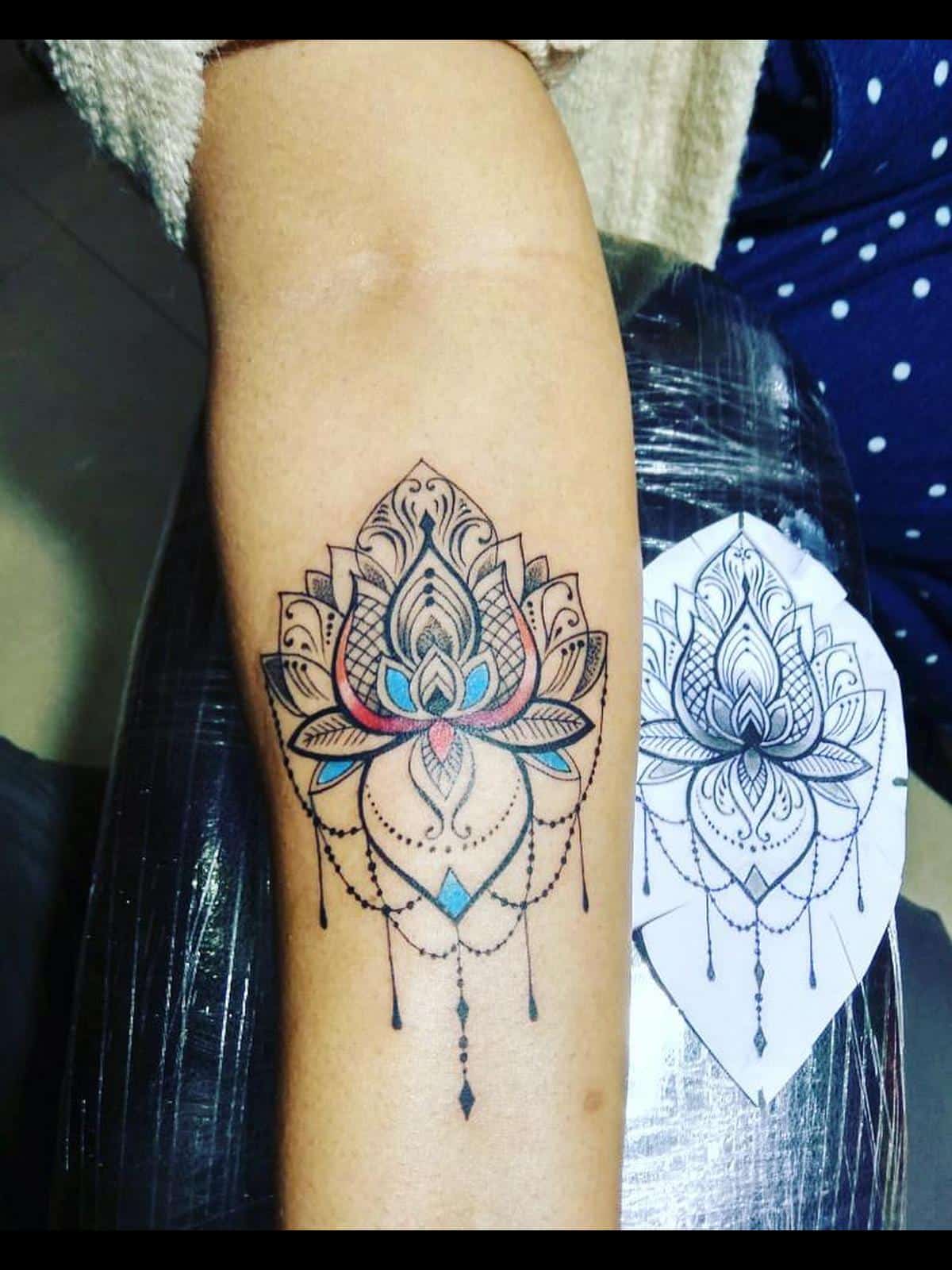 Lotus Mandala Tattoo by Angelika Ferrous
