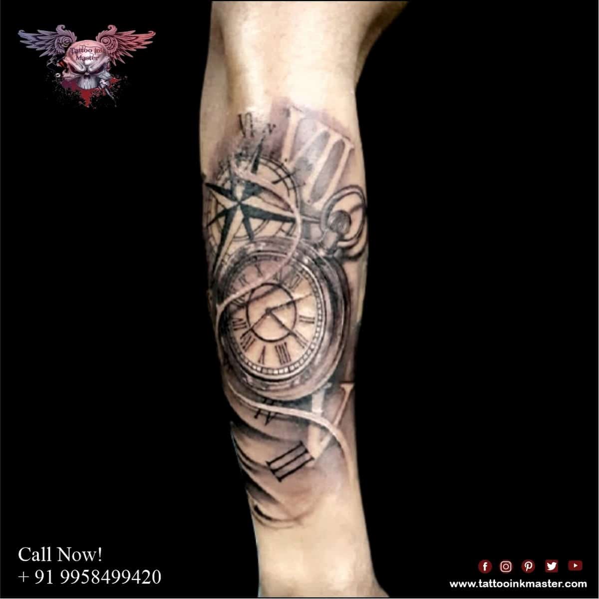 Compass Desings Creative Tattoo - Coloured Tattoo in Bengaluru | Immortal Creative  Tattoo Studio and Academy