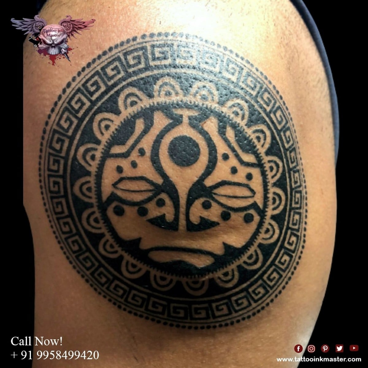 Tempoary Tattoowala King Tribal Full Hand Band Round Tattoo Waterproof For  Men and Women Temporary Body Tattoo : Amazon.in: Beauty