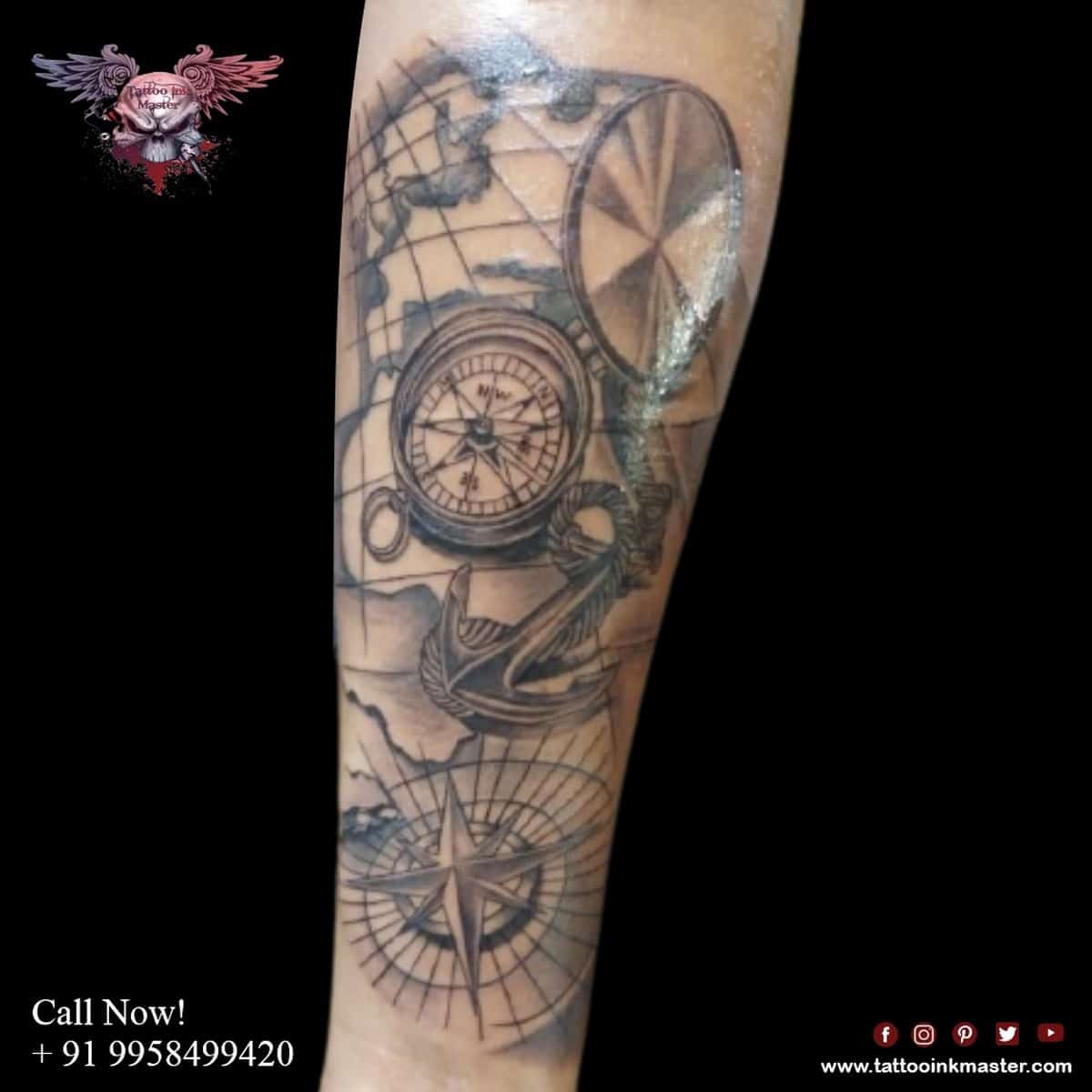 You are currently viewing Exhilarating Globe and Compass Tattoo