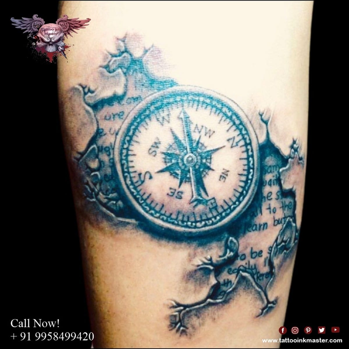 You are currently viewing Highly Creative Compass Tattoo