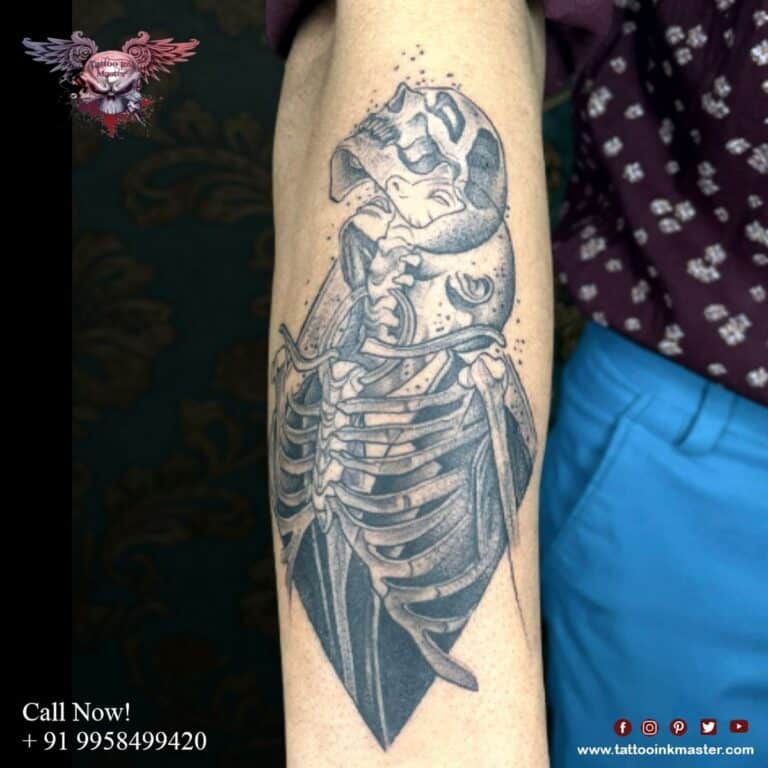 Read more about the article Magnificent looking Skeleton Tattoo on Hand