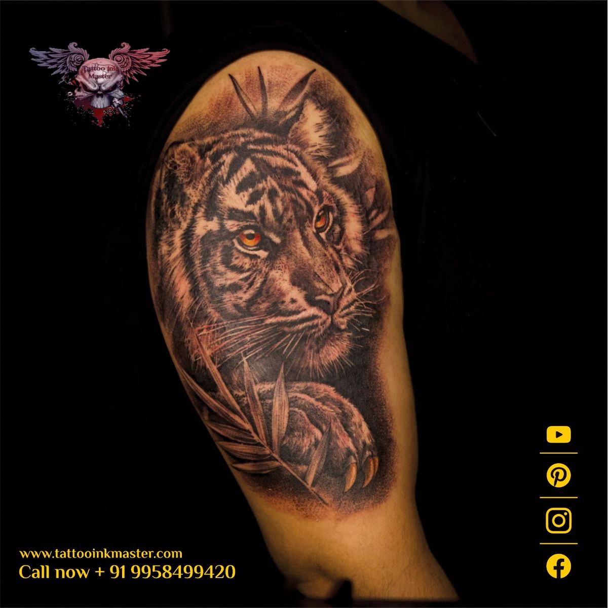 3D Temporary Tattoo Waterproof Sticker Beautiful Colourful Big Tiger  Leopard Fac | eBay