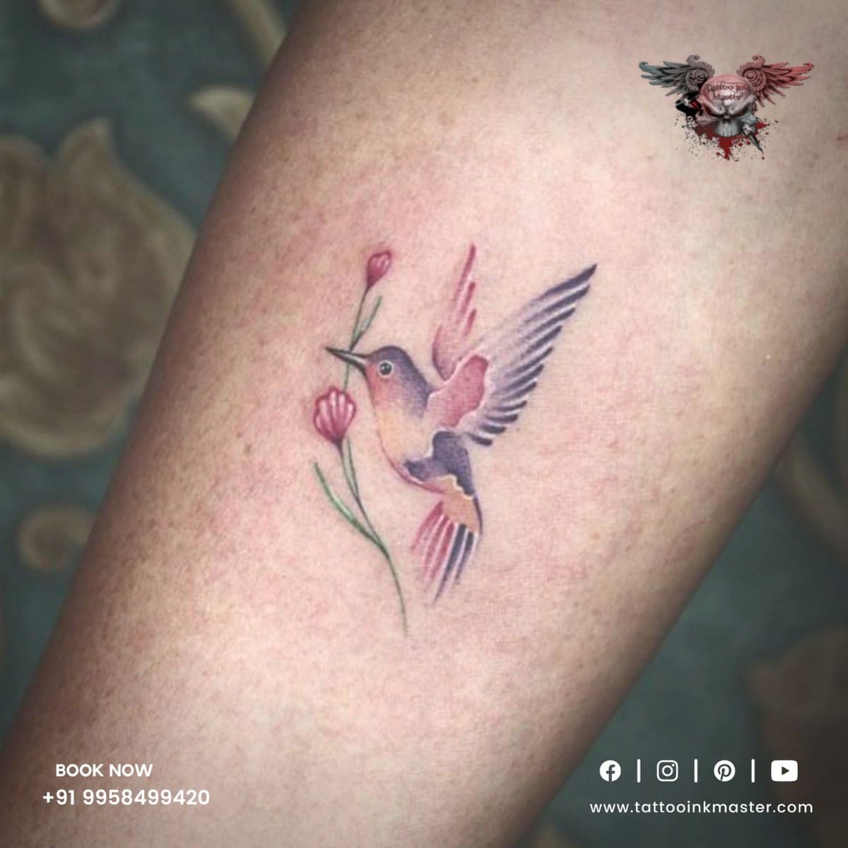 Colorful Looking Small Bird Tattoo | Tattoo Ink Master