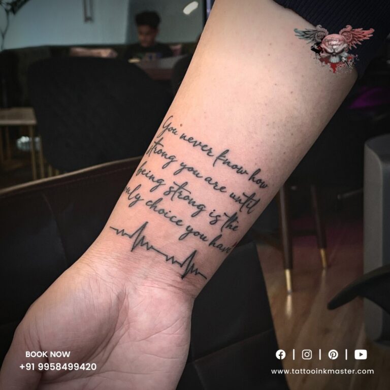 Read more about the article Poetic Lines and Customized Words Tattoo