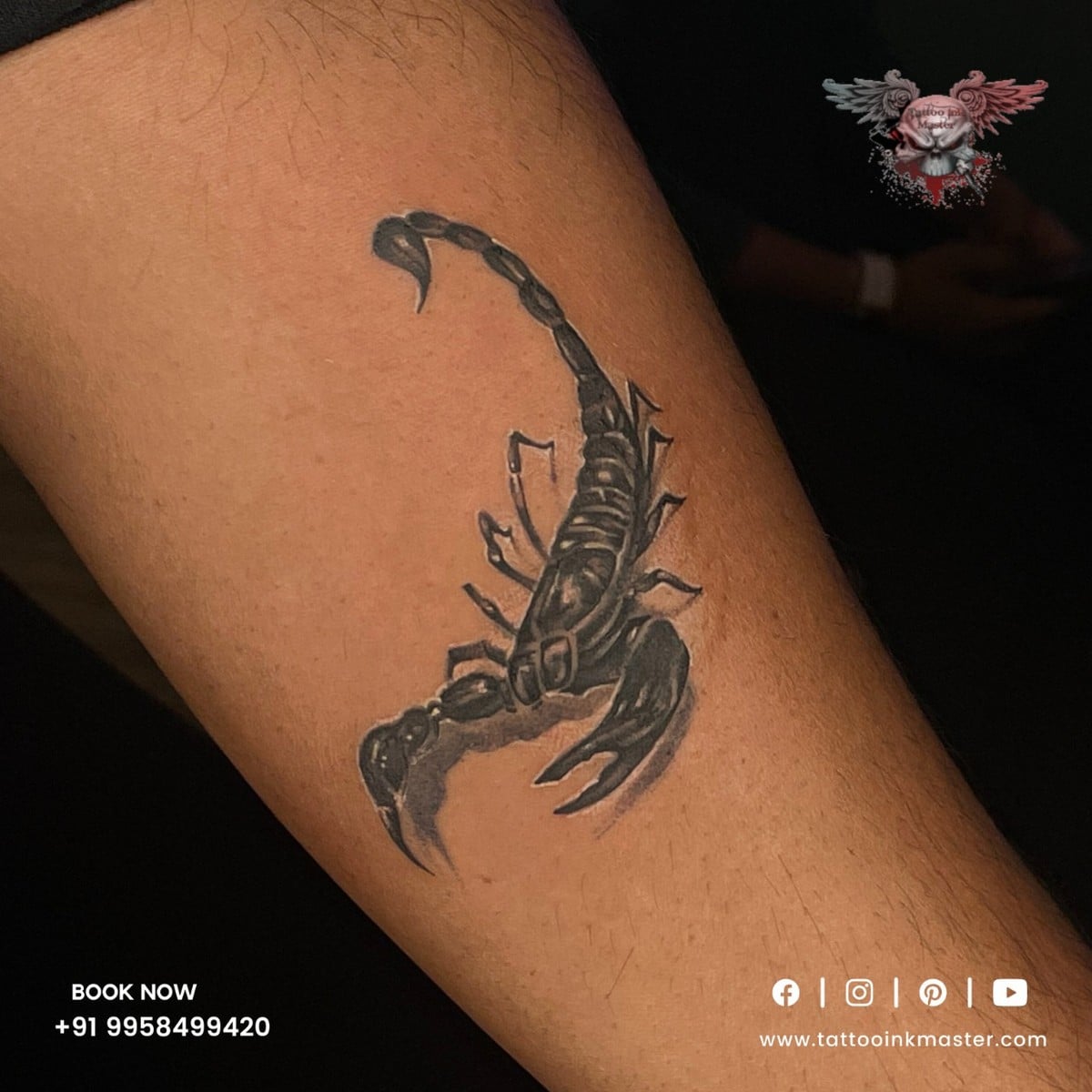 scorpion tattoo designs on hand