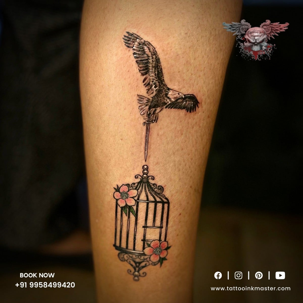You are currently viewing Simply Amazing Bird With Cage Tattoo Design