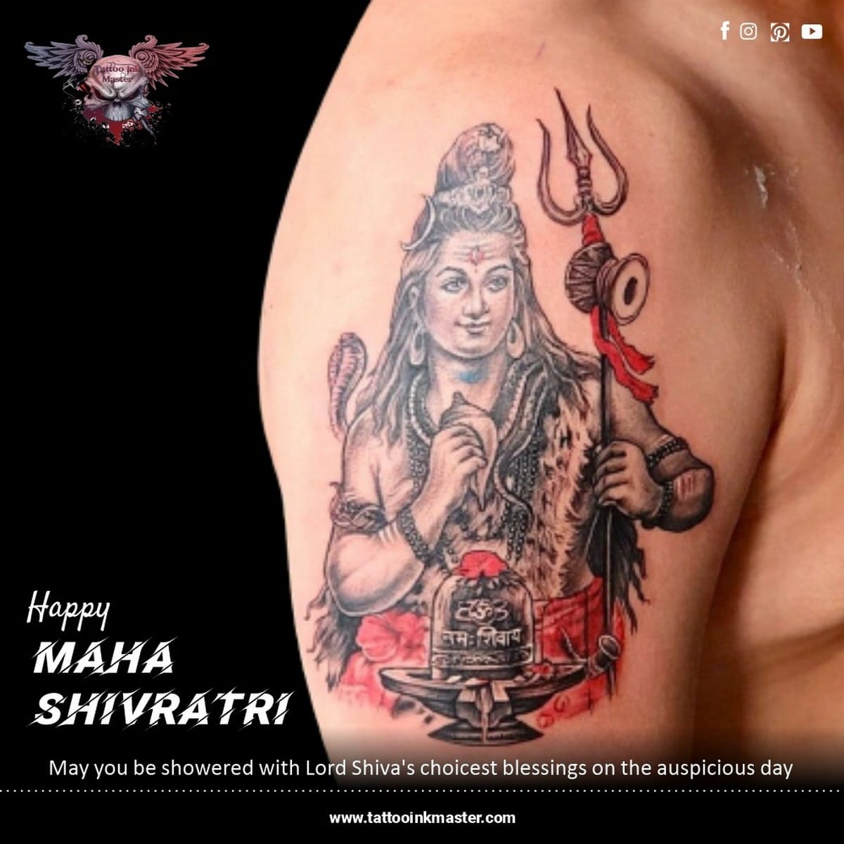 Lord Shiva Face Tattoo - Mahashivaratri Poster Stock Vector - Illustration  of india, hinduism: 156617691