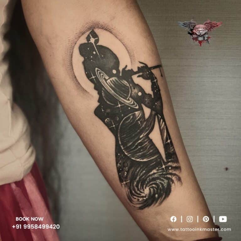 Read more about the article Tattoo of Sri Krishna with bansuri