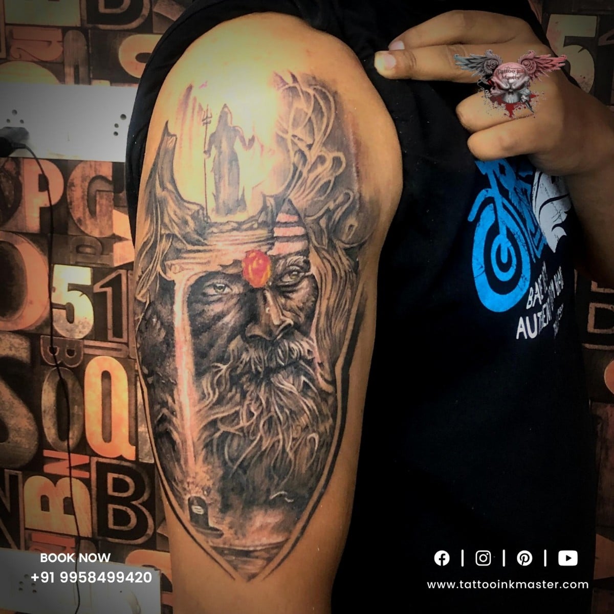 Tattoo uploaded by Rtattoo studio • Trishul with damru and om tattoo.. #lord  #lordshiva #shiva #shiv #mahadev #mahakal #bholenath #trilokinath #rudra  #trishul #rudraksha #trishultattoo #mahadevtattoo #om #tattoo #tattooed  #tattooing #tattooidea ...