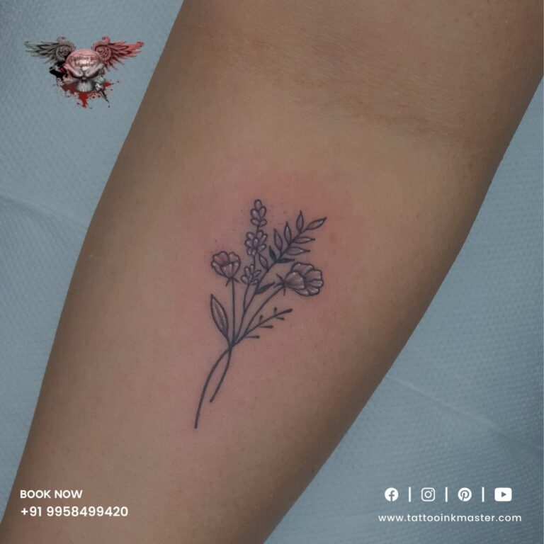 Read more about the article A Beautiful Flower Tattoo With Simple And Elegant Design