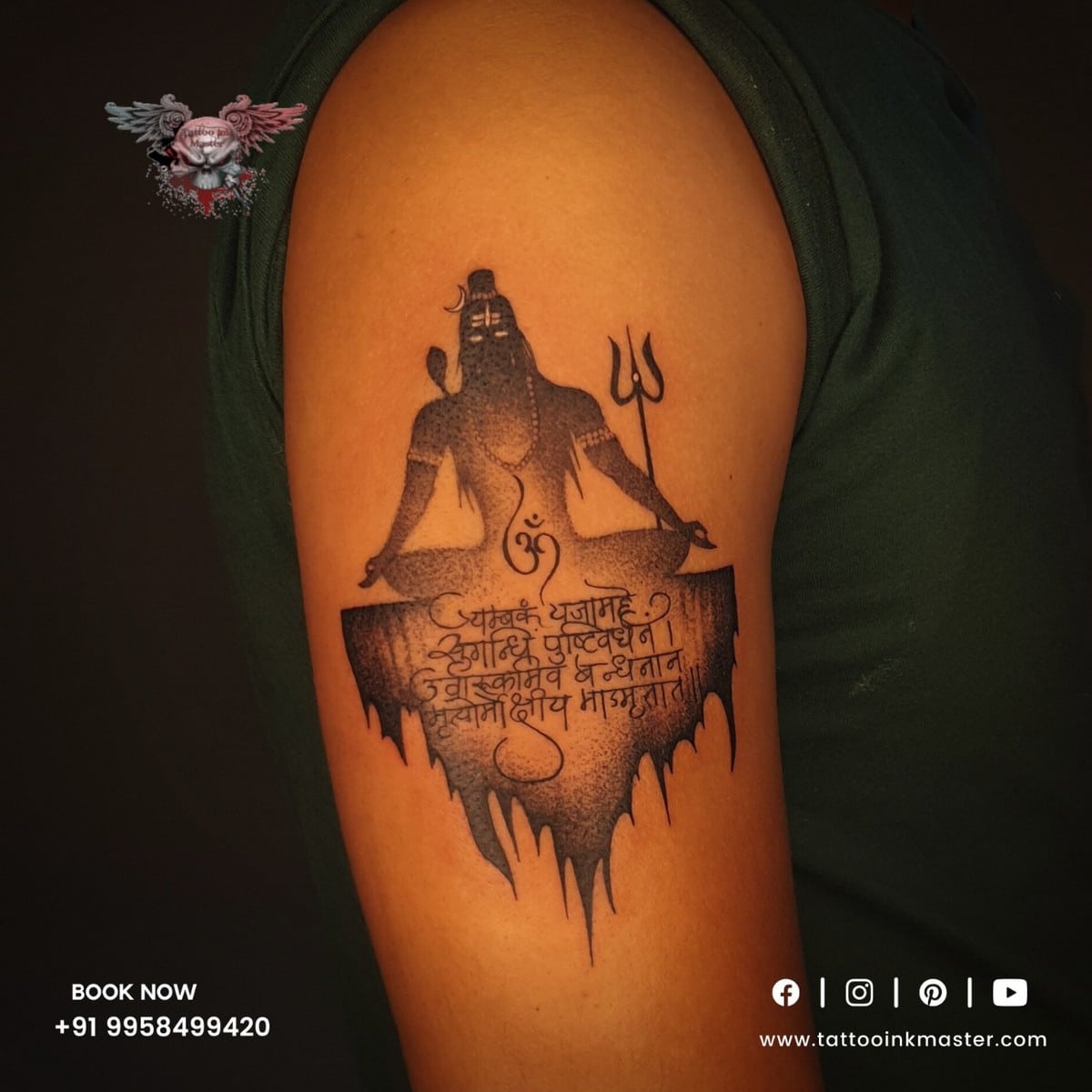Devoting Mahamritunjaya Mantra Mahadev Tattoo | Tattoo Ink Master