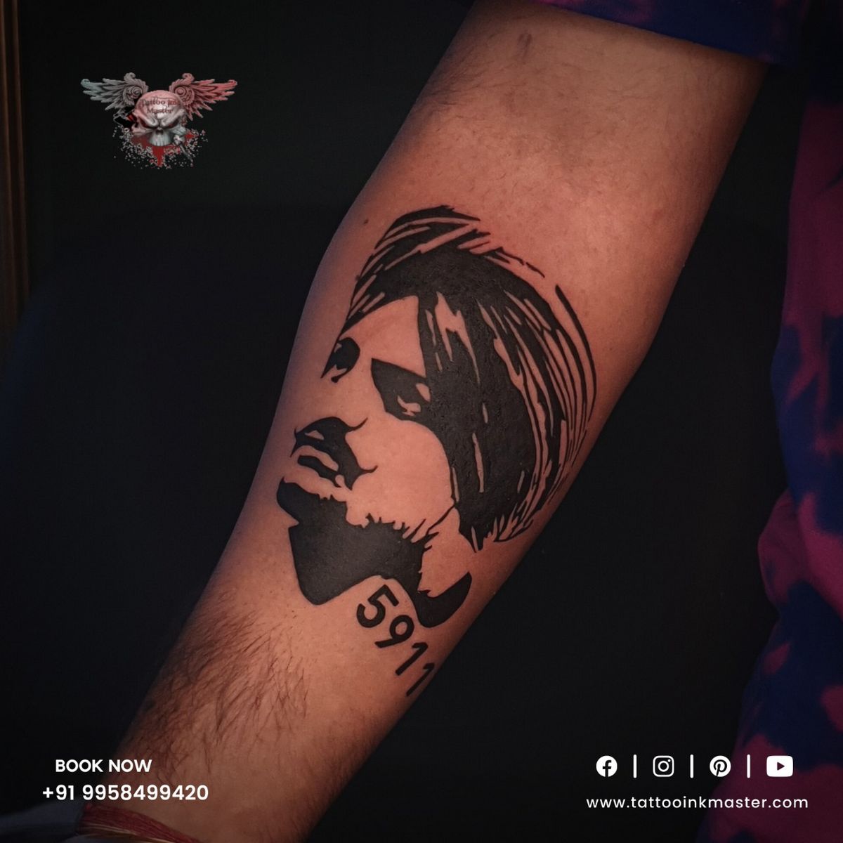 Tattoo by @raghav.ink #sidhumoosewala #tattoo #rip #legend #legendneverdie  #punjab #manjeettattooznewdelhi | Instagram