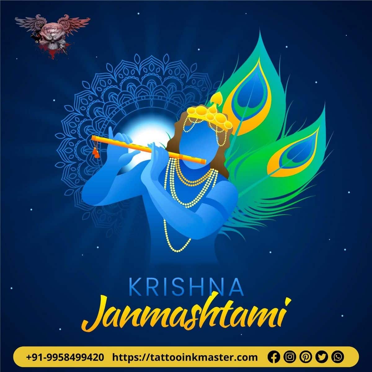 You are currently viewing Wishing You All A Very Happy Krishna Janmasthami from Tattooinkmaster