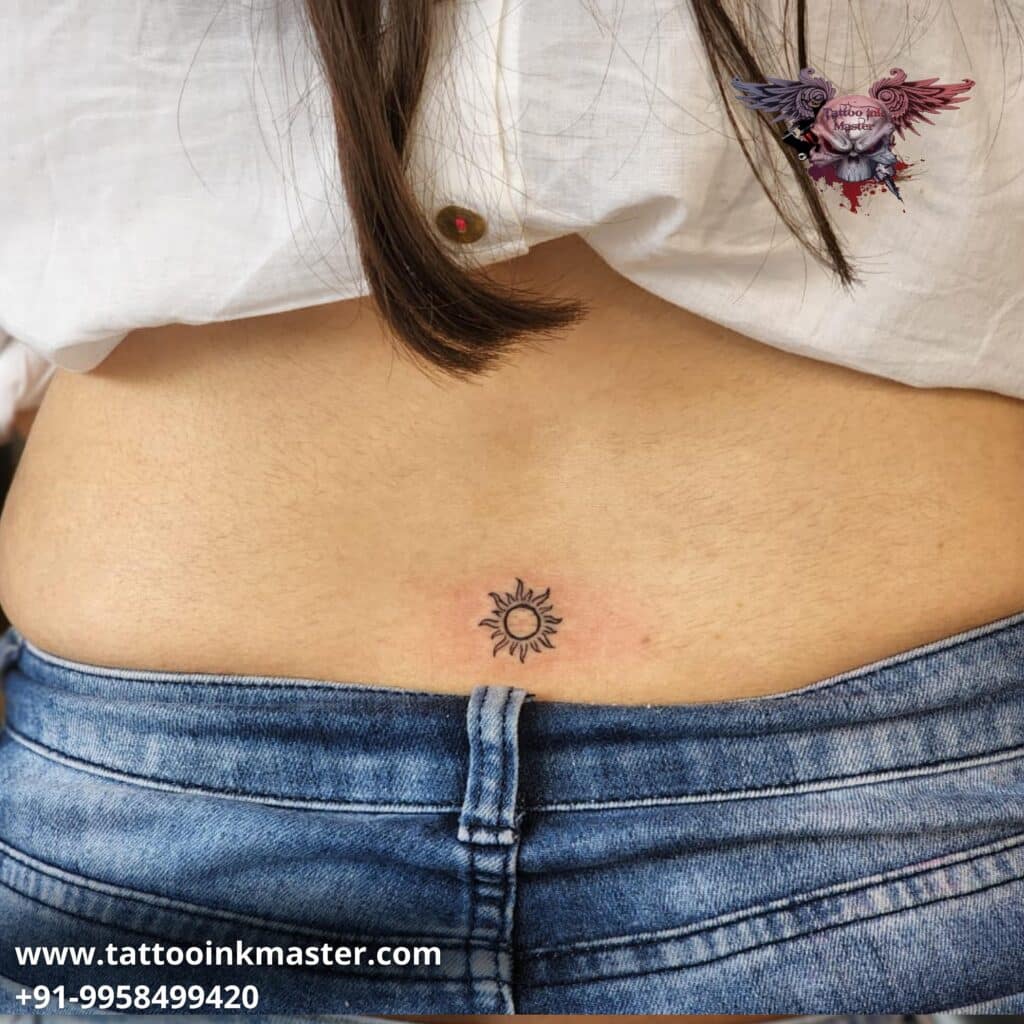 Bold Tiny Sun Tattoo Designs on Back | Tattoo Ink Master